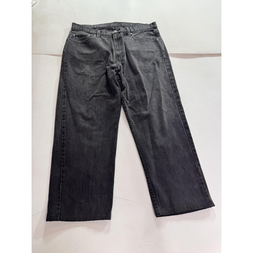Levis Jeans Mens 38x34 Gray Denim Relaxed Fit Straight Charcoal Wash Pants